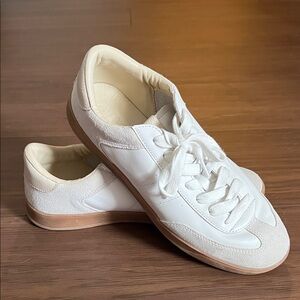 Zara White and Tan Sneakers